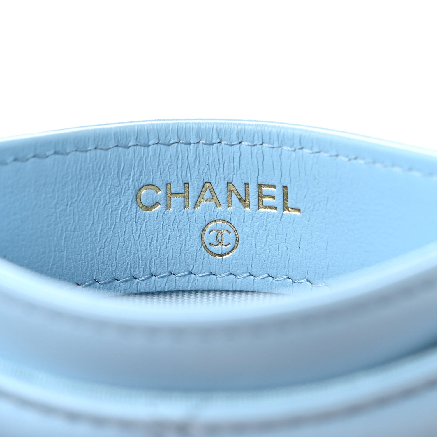 Chanel Lambskin Quilted Chanel 19 Card Holder Light Blue 8 of 11