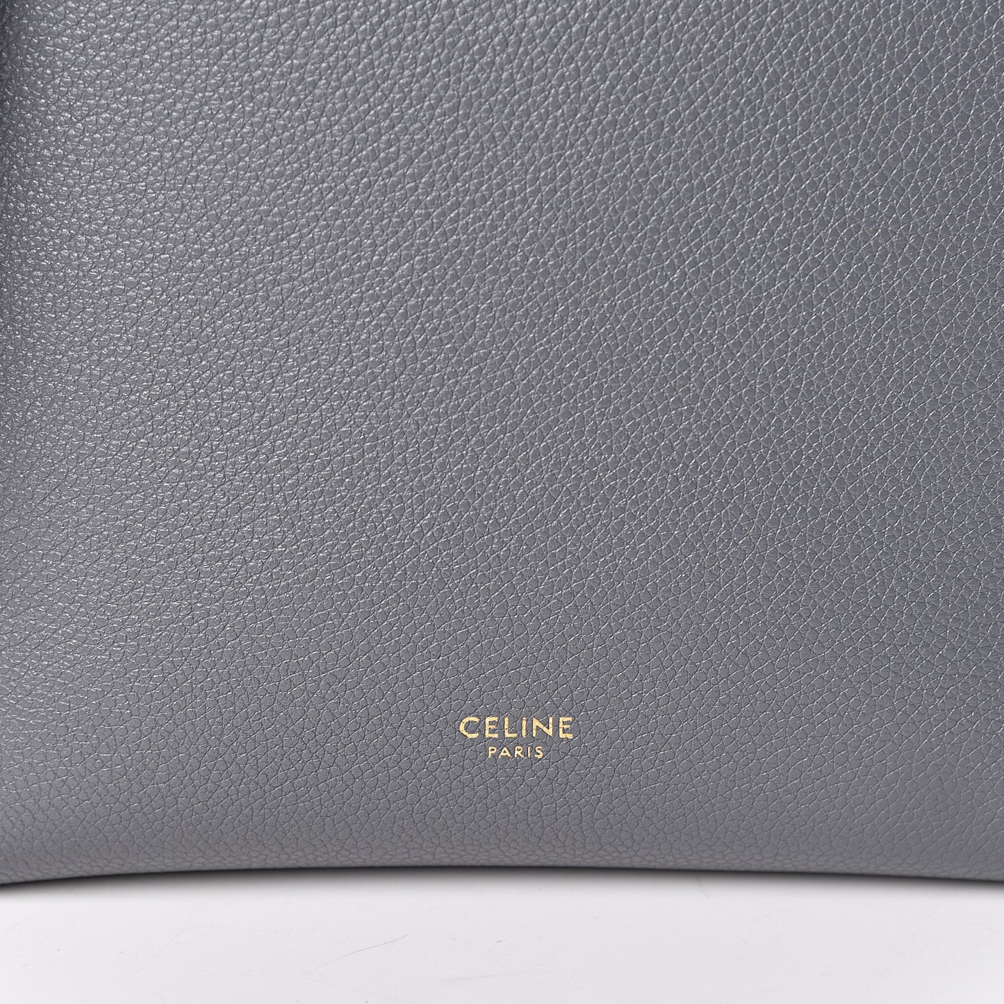 Soft Grained Calfskin Small Sangle Bucket Bag Grey