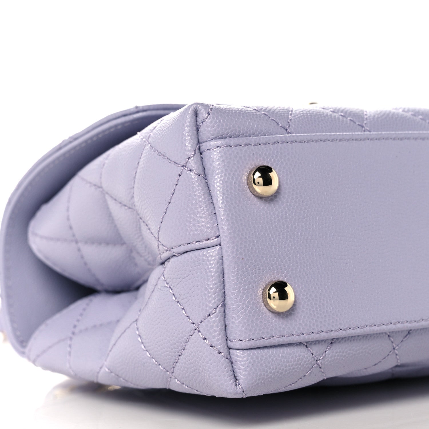 Chanel Caviar Quilted Mini Coco Handle Flap Light Purple 9 of 10