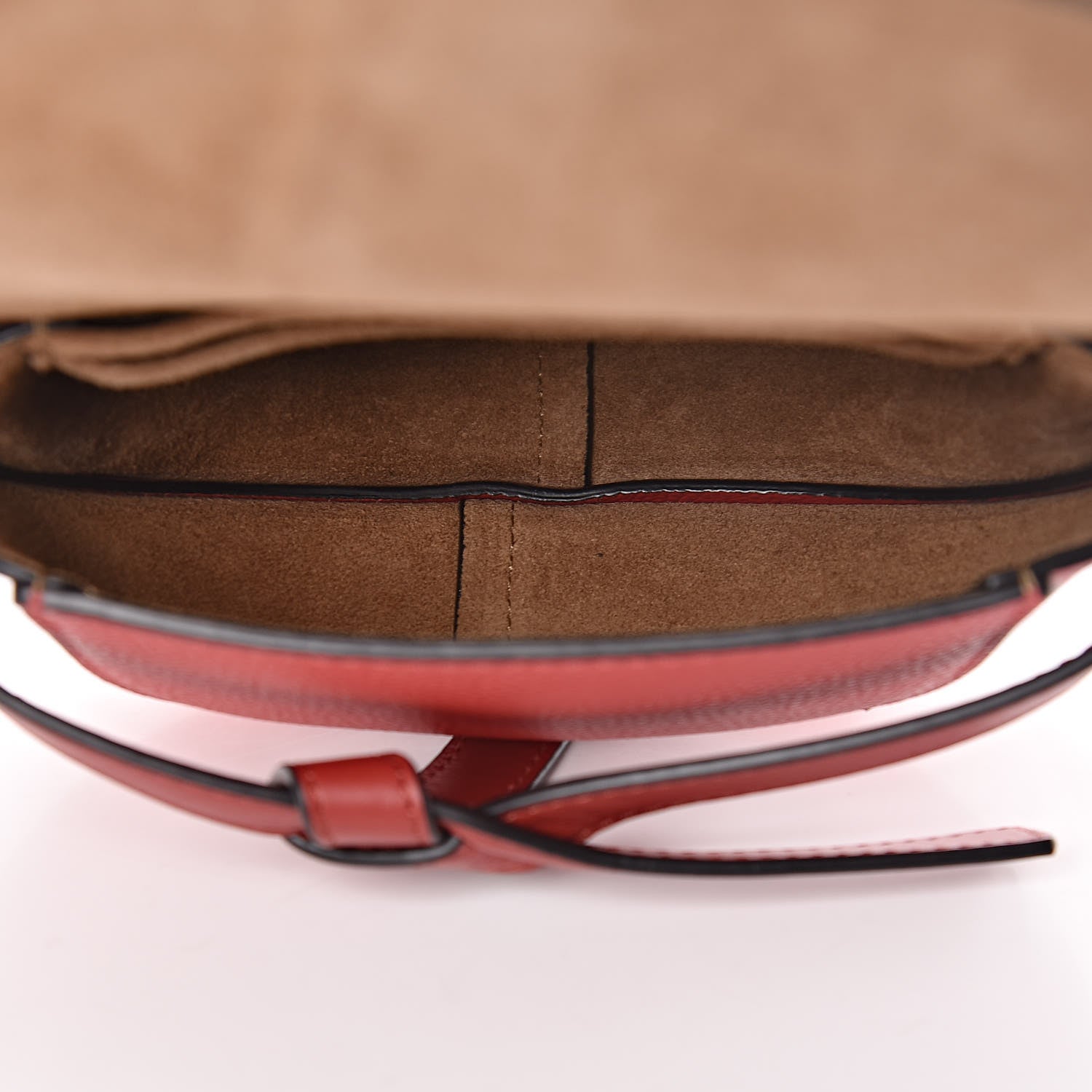 Loewe Grained Calfskin Mini Gate Crossbody Bag Scarlet Burnt Red 5 of 10