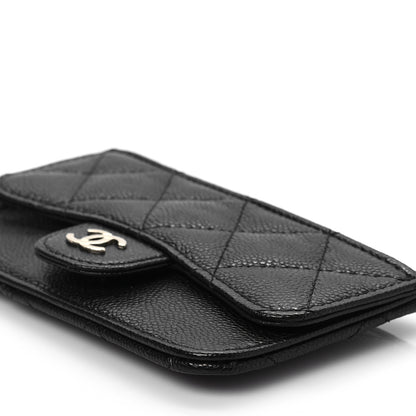 Chanel Caviar Quilted Flap Zip Card Holder Black 8 of 8