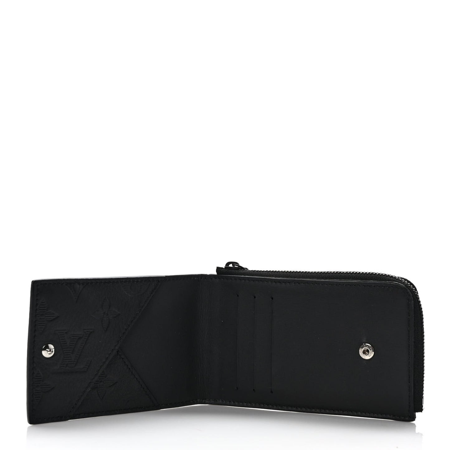 Calfskin Monogram Shadow Hybrid Wallet Black