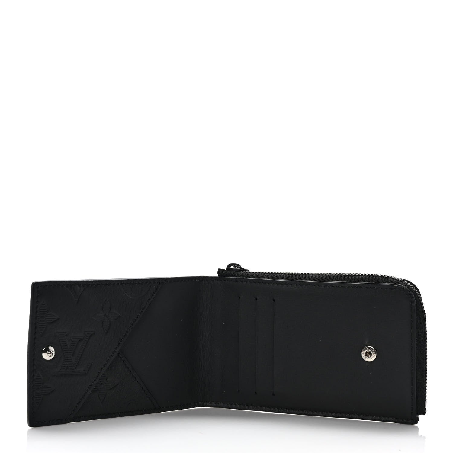 Louis Vuitton Calfskin Monogram Shadow Hybrid Wallet Black 6 of 7