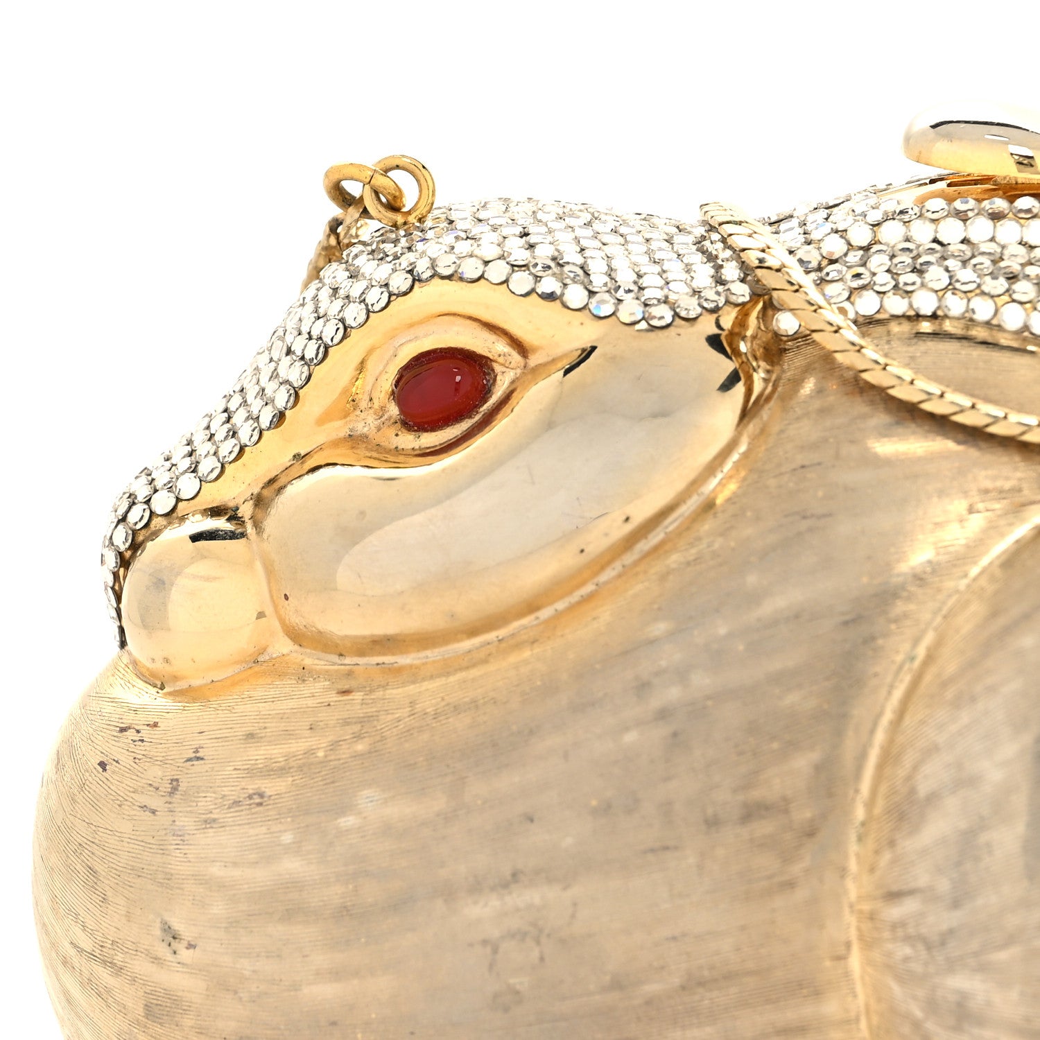 Judith Leiber Crystal Rabbit Minaudiere Case Gold Gold 10 of 14