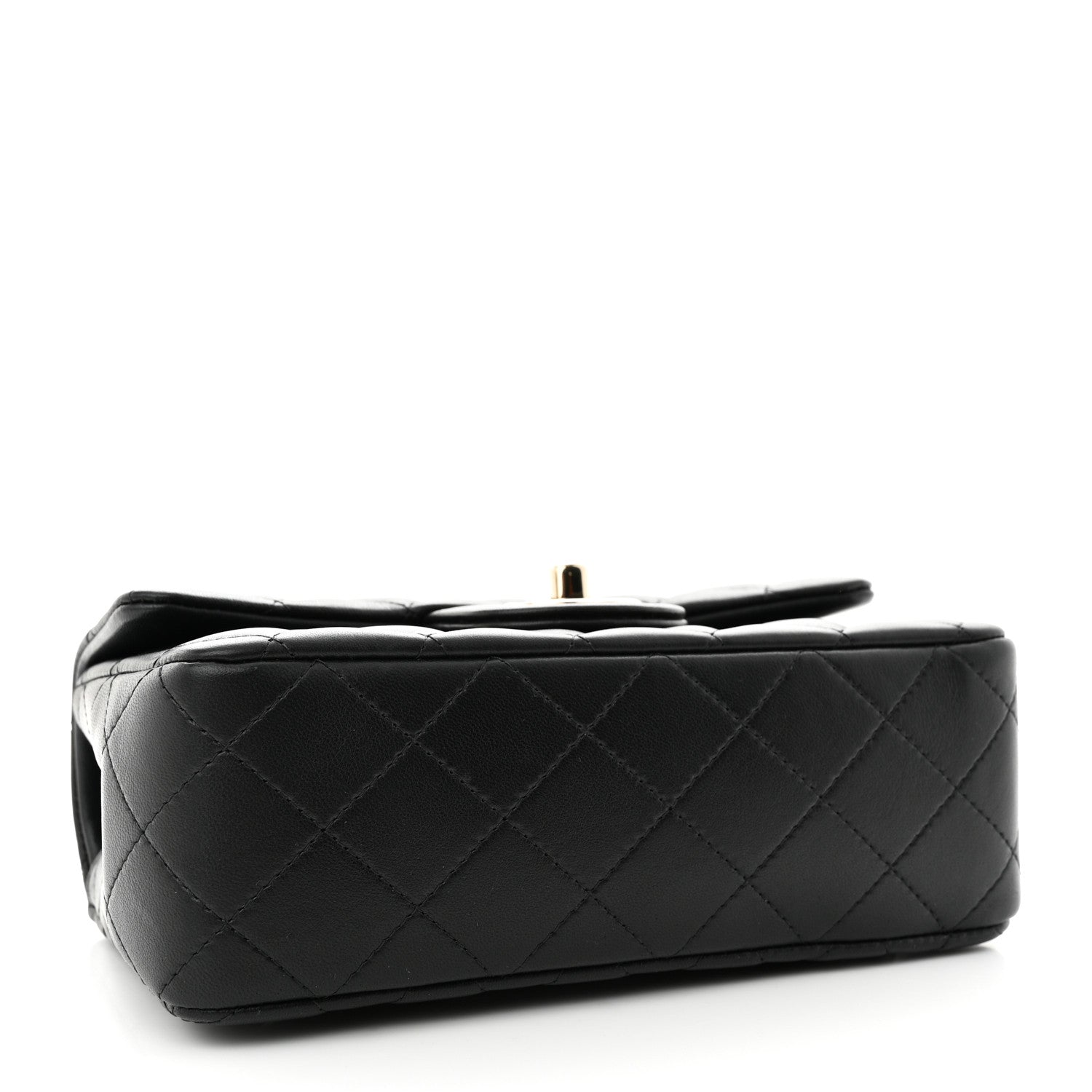 Chanel Lambskin Quilted Mini Top Handle Rectangular Flap Black 5 of 11