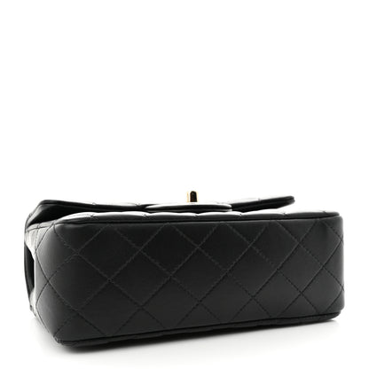 Chanel Lambskin Quilted Mini Top Handle Rectangular Flap Black 5 of 11
