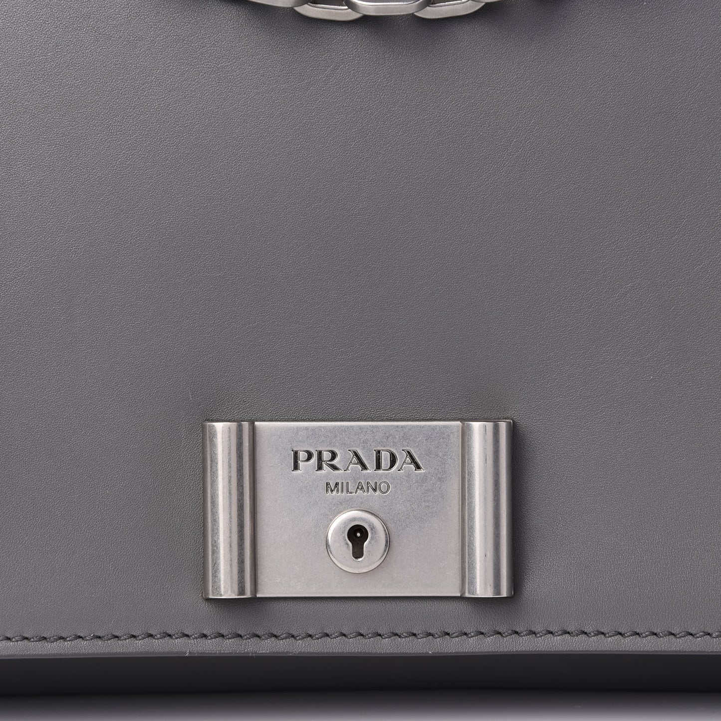 City Calf Metal Closure Shoulder Bag Marmo