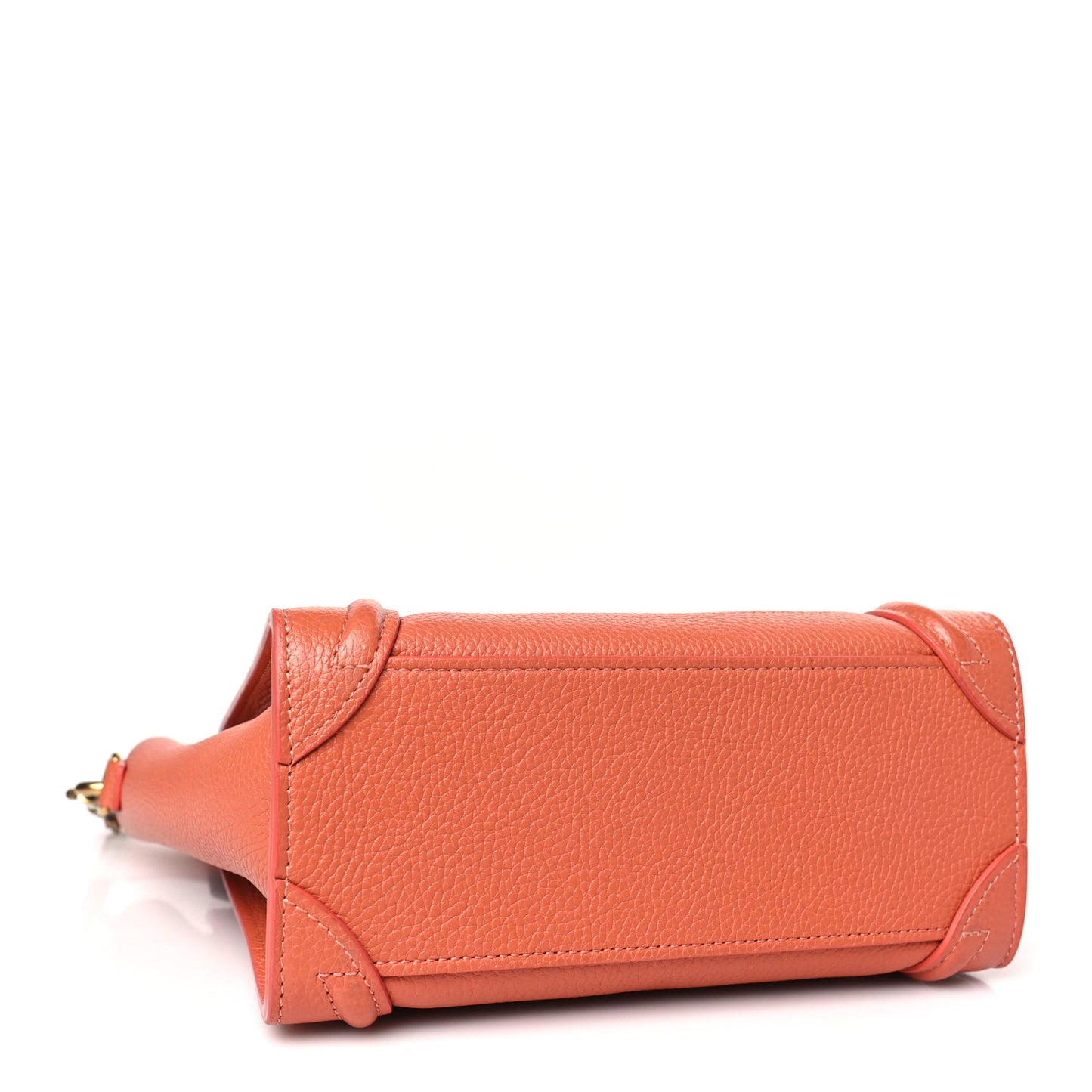 Drummed Calfskin Nano Luggage Lychee