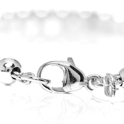 Tiffany Sterling Silver 4mm Bow Bead Bracelet 5 of 6