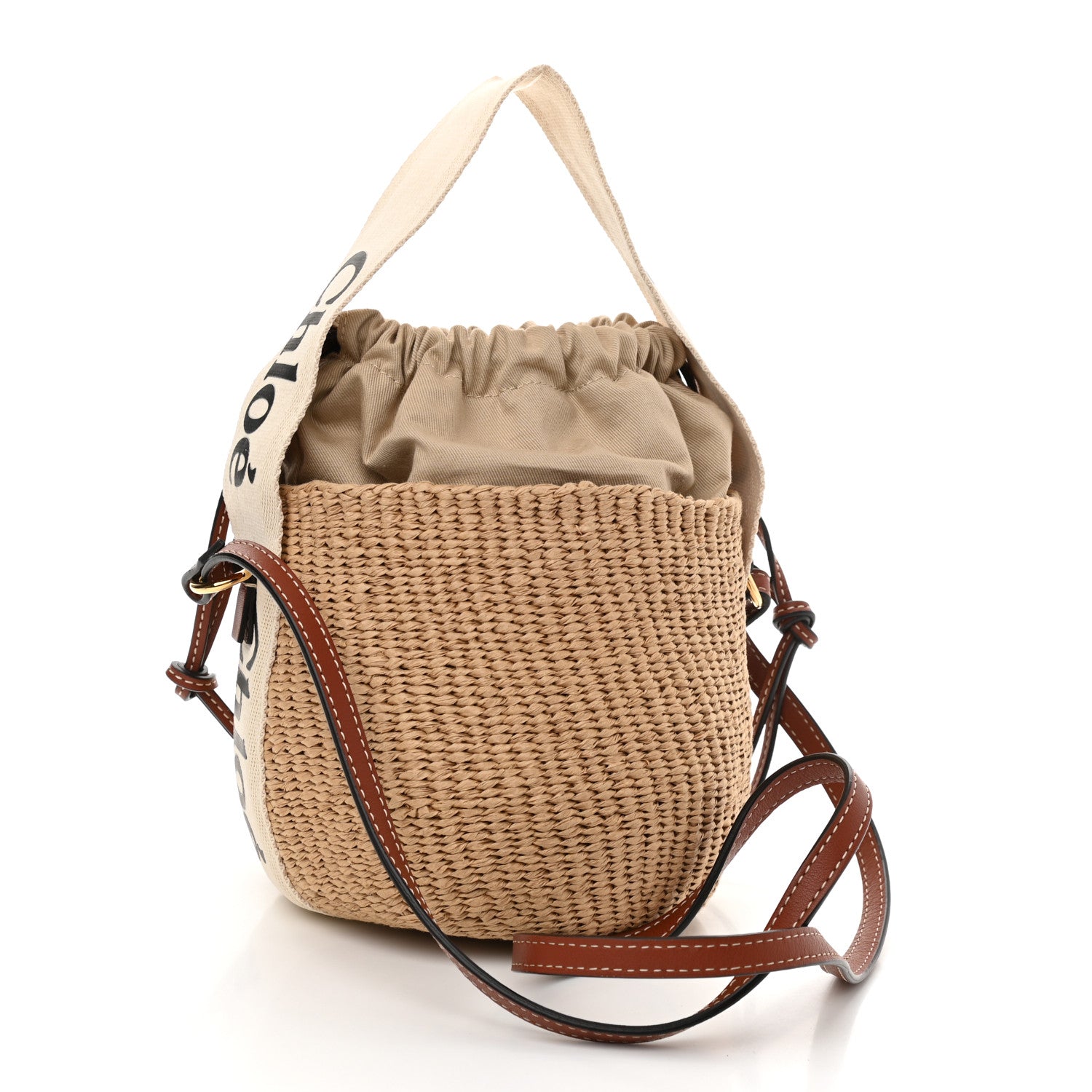 Chloe Natural Woven Fiber Small Woody Basket 3 of 11