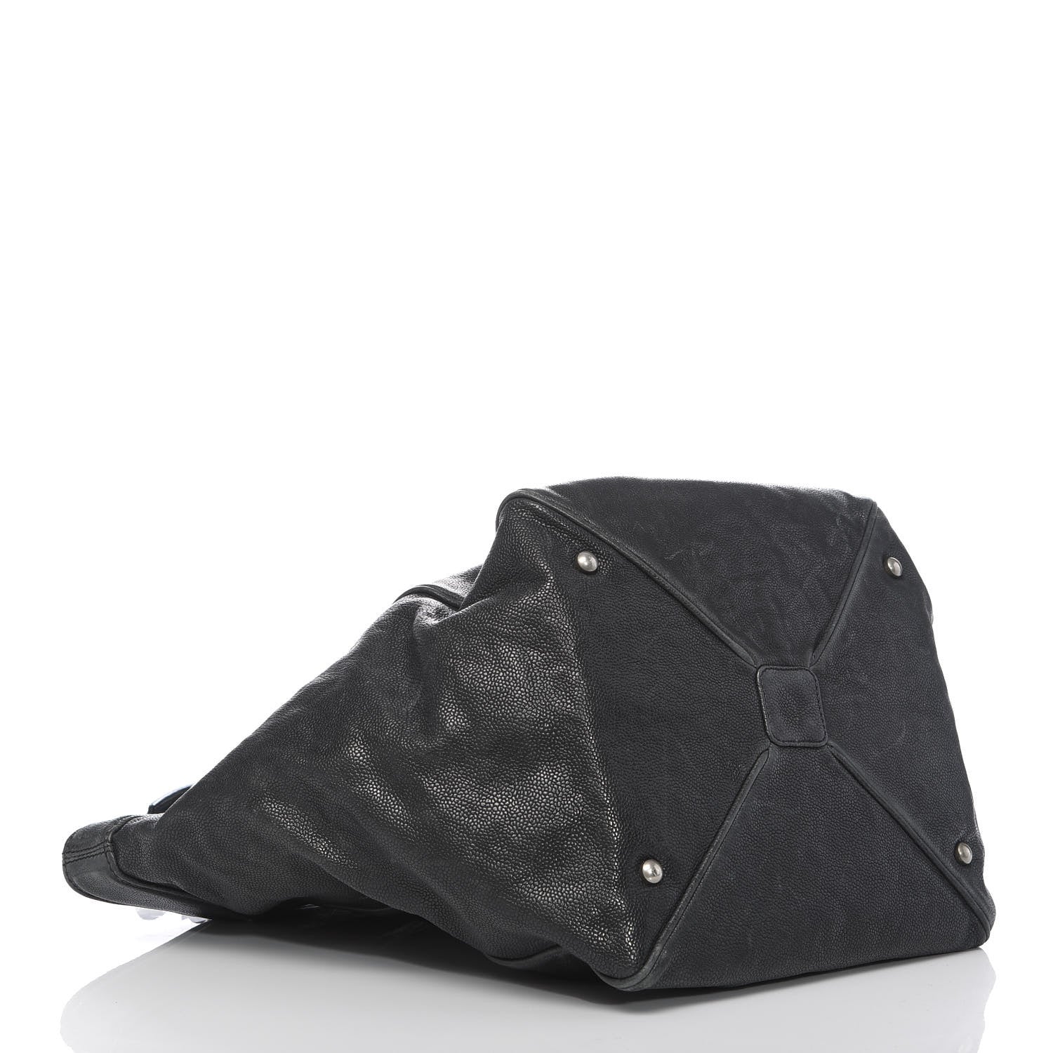 Chanel Distressed Caviar Outdoor Ligne Tote Black 4 of 12