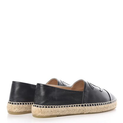 Chanel Lambskin CC Espadrilles 39 Black 4 of 9