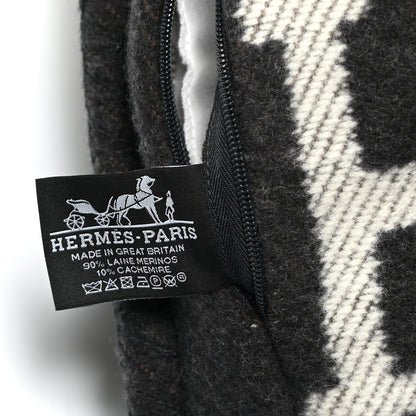 Hermes Wool Cashmere Avalon Pillow PM Ecru Gris Fonce 3 of 3