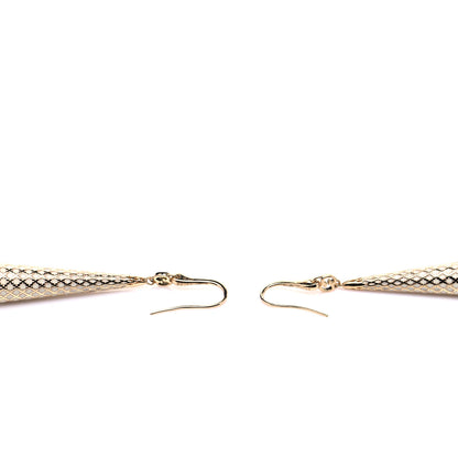 Gucci 18K Yellow Gold Enamel Diamantissima Drop Earrings White 3 of 5