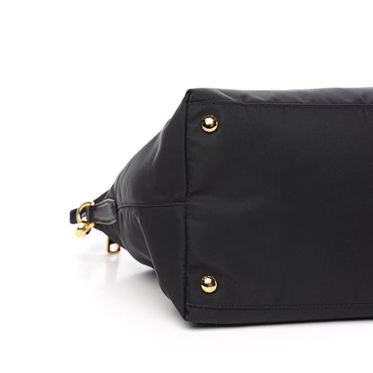 Prada Tessuto Nylon Saffiano Tote Black 8 of 11