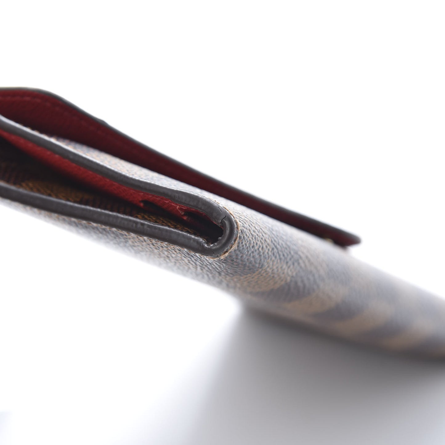 Damier Ebene Josephine Wallet Red