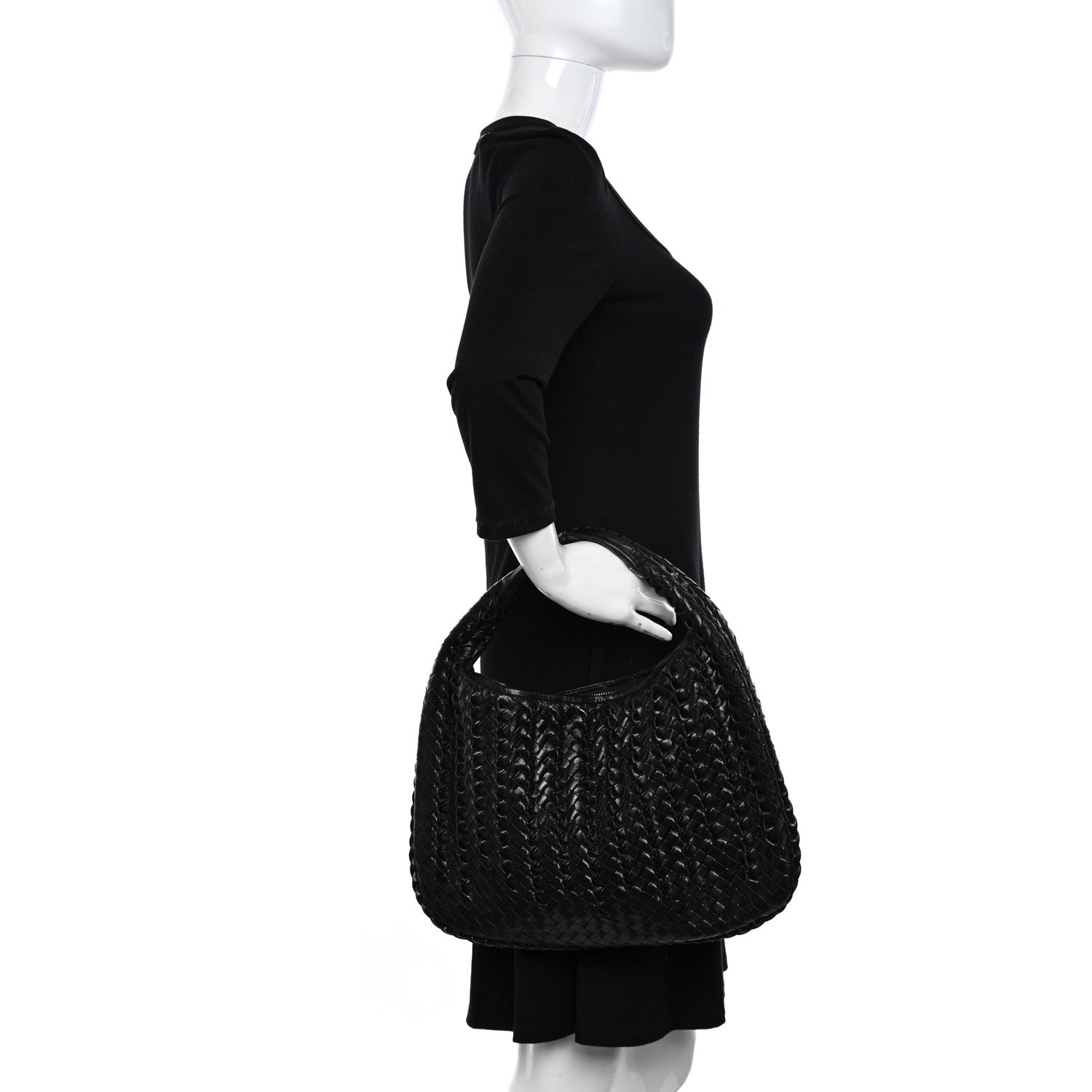 Bottega Veneta Nappa Intrecciato Medium Tornabuoni Hobo Black 2 of 9