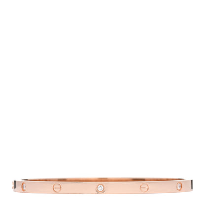 Cartier 18K Pink Gold 6 Diamond Small LOVE Bracelet 16 2 of 7