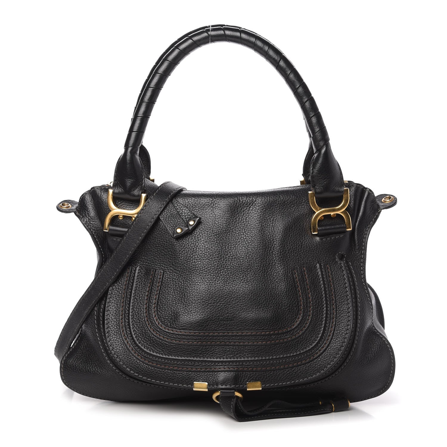 Chloe Calfskin Medium Marcie Satchel Black 1 of 11