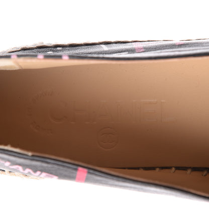 Chanel Lambskin Grosgrain Printed Espadrilles 38 Multicolor Black 8 of 9