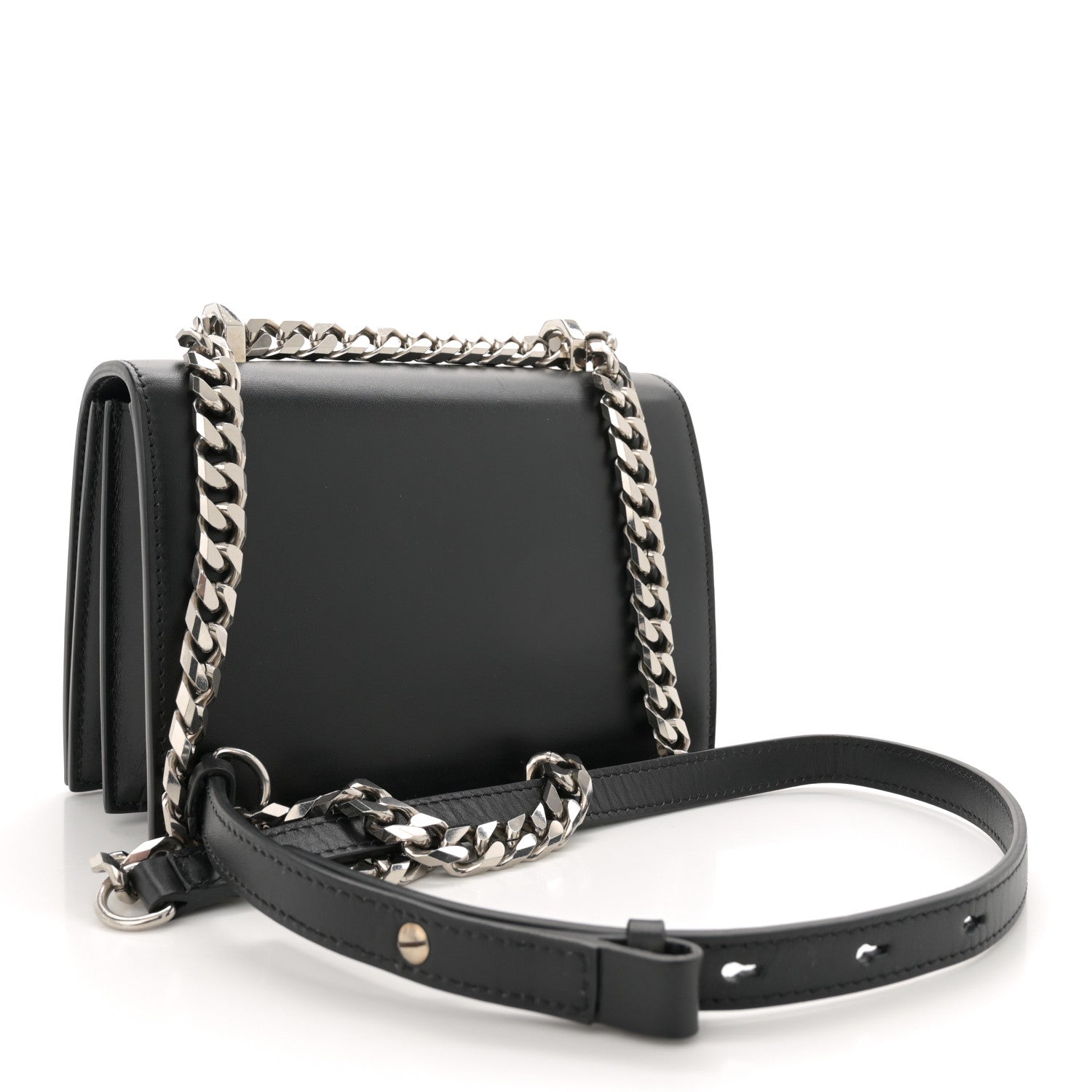 Alexander McQueen Calfskin Knuckle Crossbody Black 3 of 14