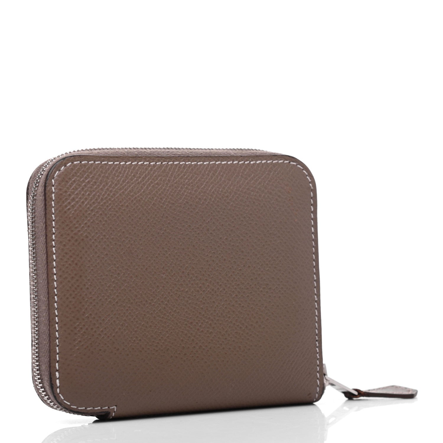 Hermes Epsom Silk'in Compact Wallet Etoupe 3 of 9
