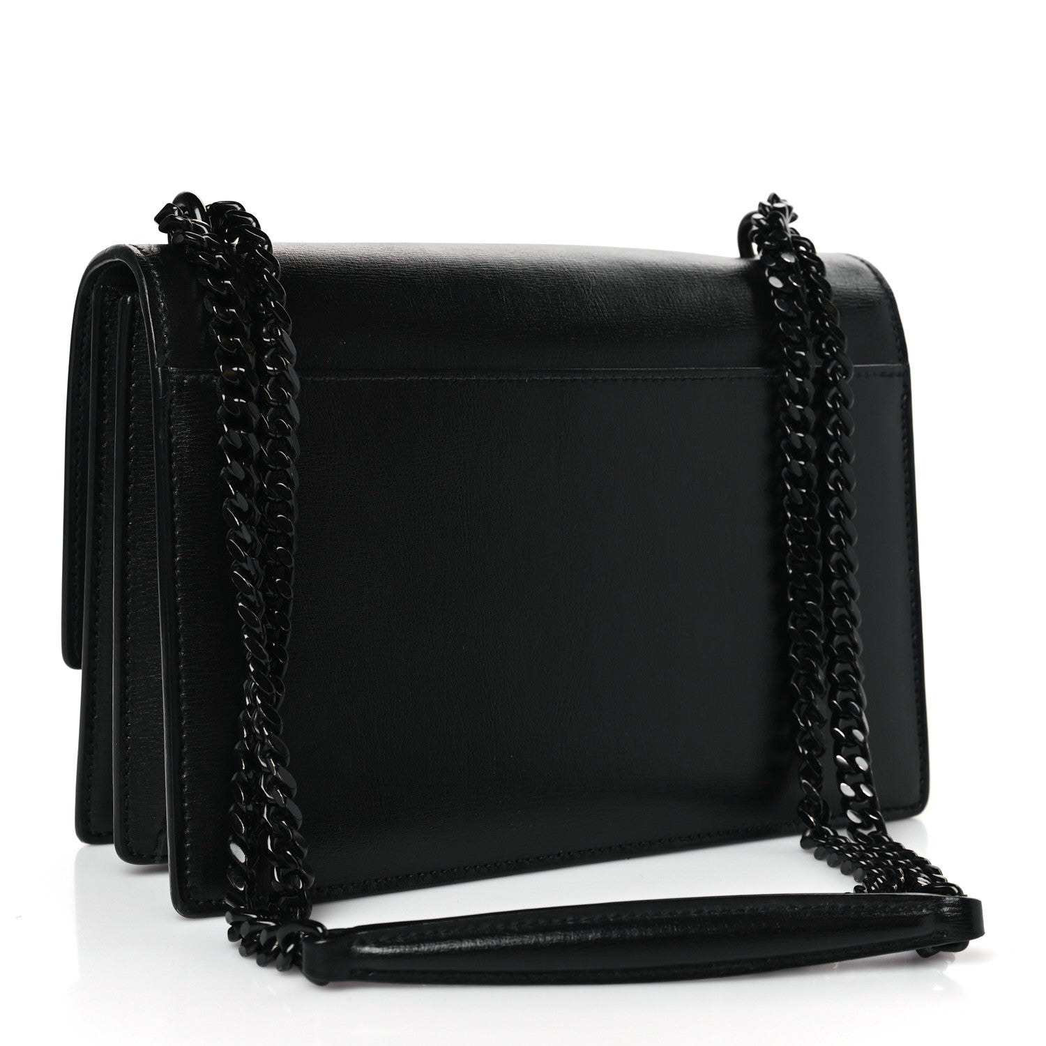 Saint Laurent Calfskin Medium Monogram Monochrome Sunset Black 3 of 8