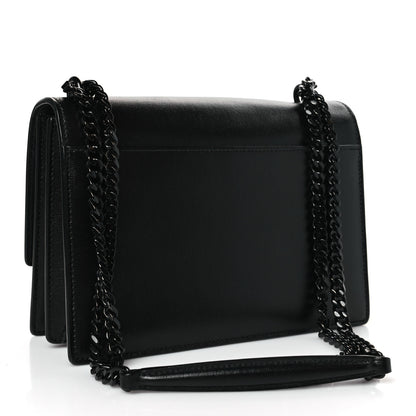 Saint Laurent Calfskin Medium Monogram Monochrome Sunset Black 3 of 8