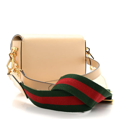 Gucci Azalea Calfskin Web Mini Horsebit 1955 Shoulder Bag Bubble Tea 3 of 10