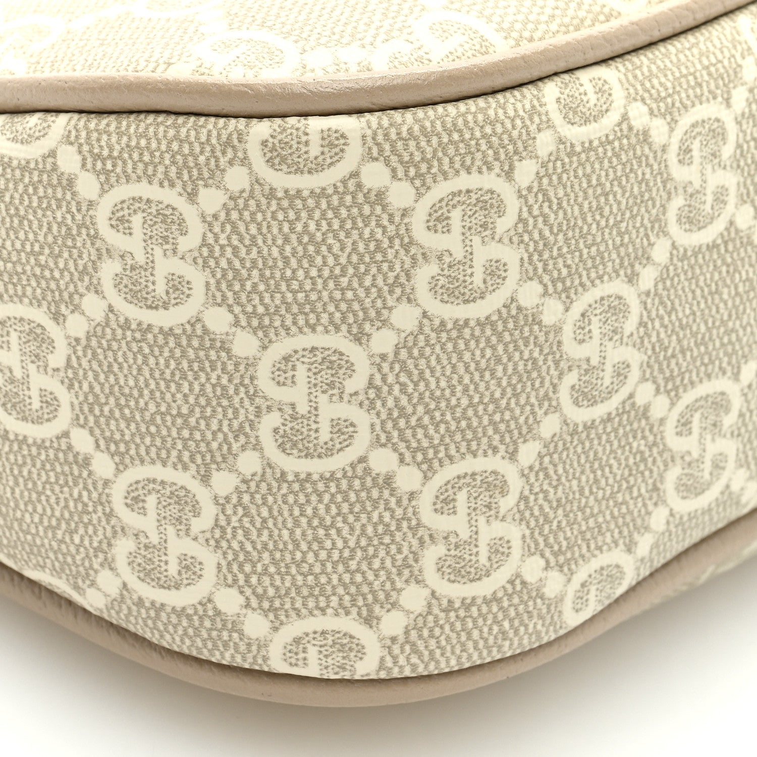 Gucci GG Supreme Monogram Textured Dollar Calfskin Web Small Ophidia GG Handbag Beige Mystic White Oatmeal 7 of 8