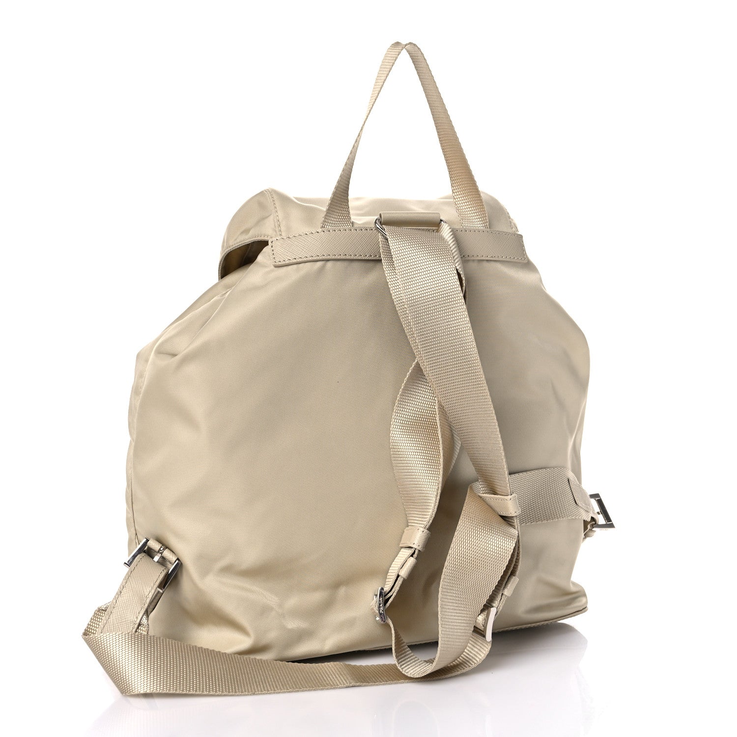 Prada Nylon Saffiano Medium Backpack Deserto 2 of 9