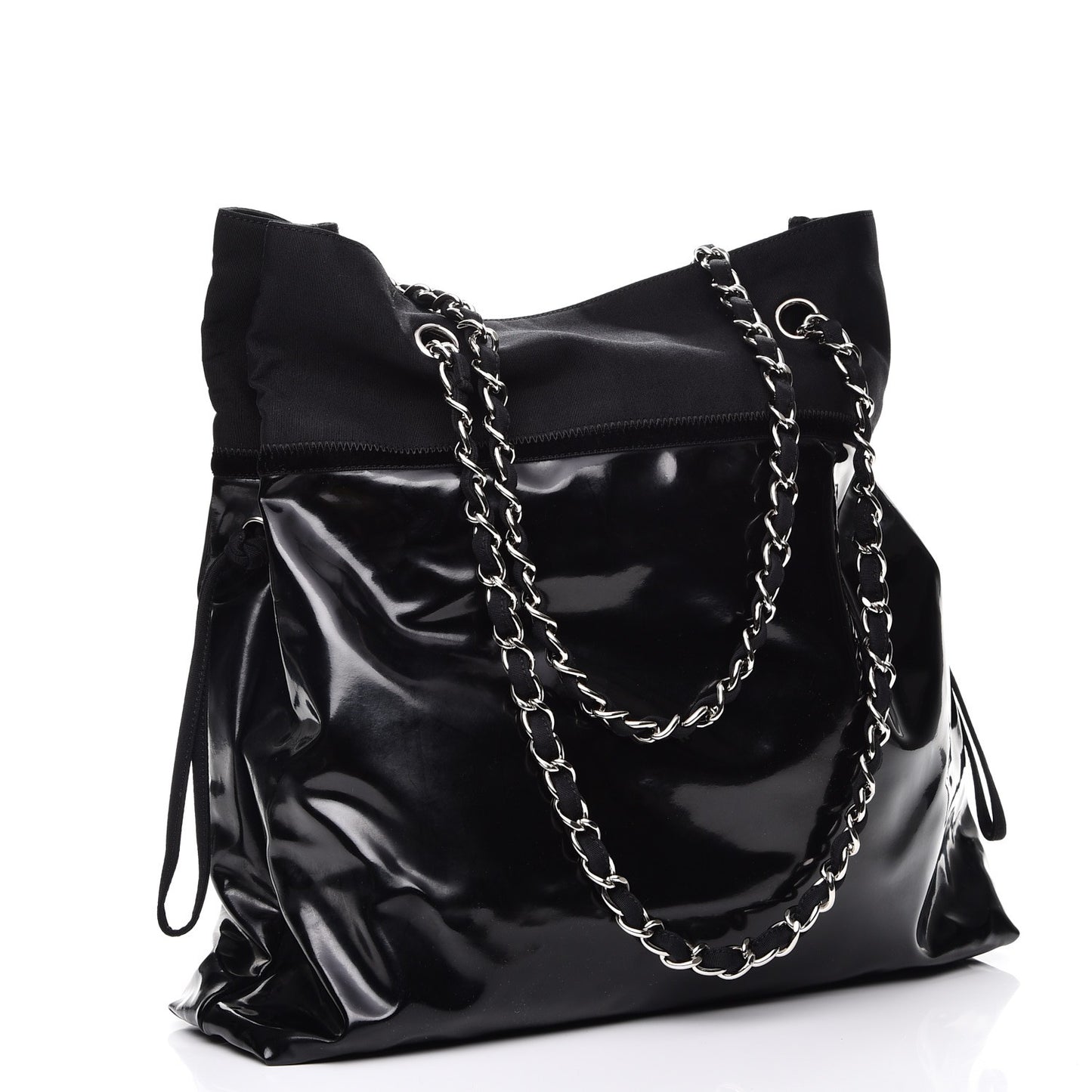 Vinyl Spirit Drawstring Tote Black