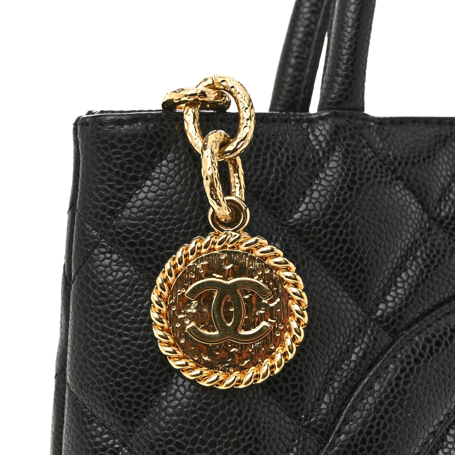 Chanel Caviar Quilted Medallion Tote Black 11 of 12