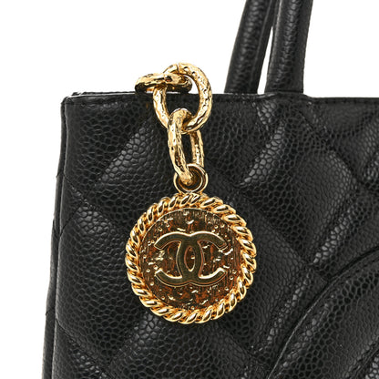 Chanel Caviar Quilted Medallion Tote Black 11 of 12