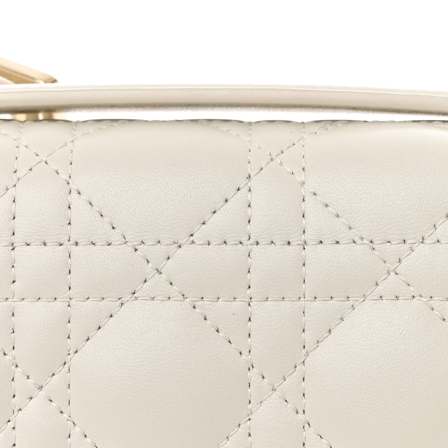 Lambskin Cannage My Dior Top Handle Bag White
