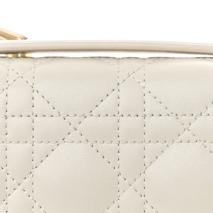 Christian Dior Lambskin Cannage My Dior Top Handle Bag White 7 of 13