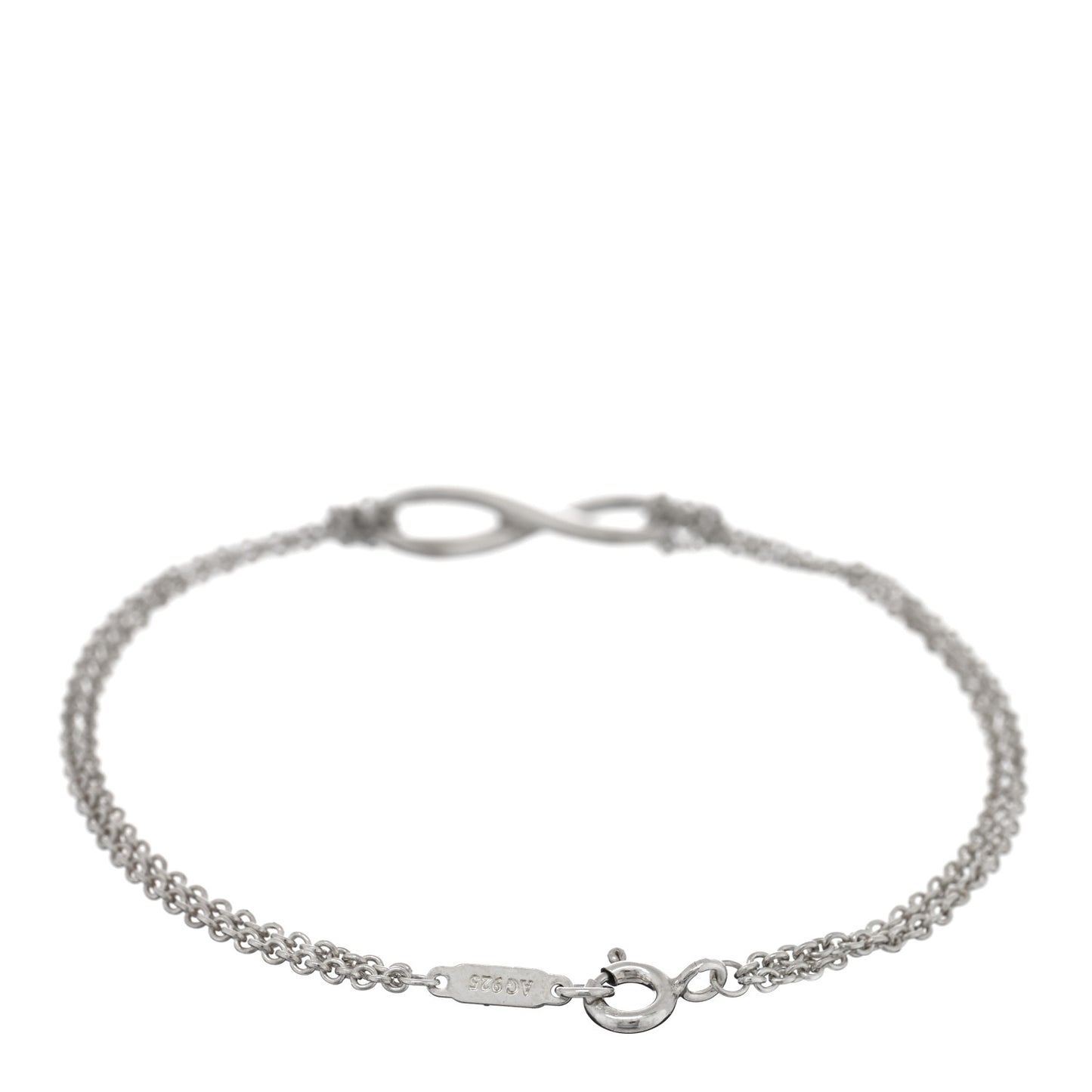 Sterling Silver Infinity Double Chain Bracelet