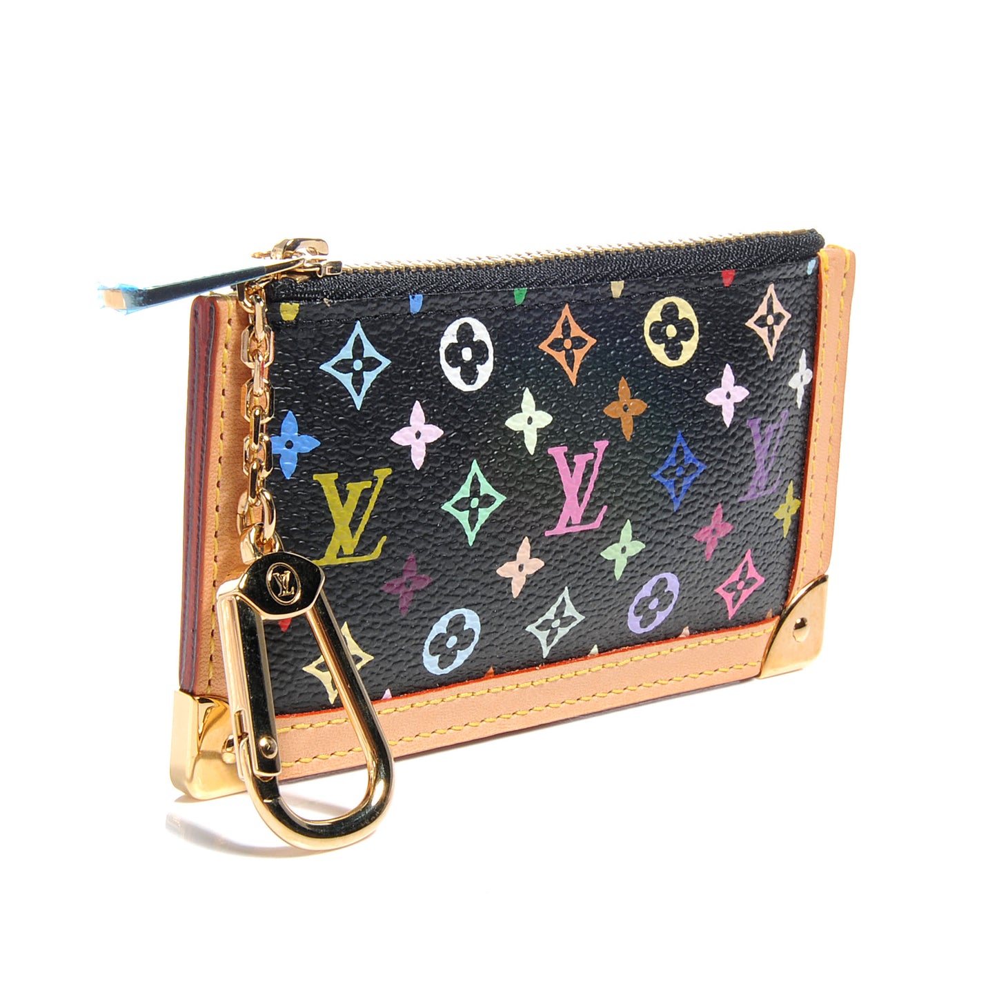 Monogram Multicolor Key Pouch Black