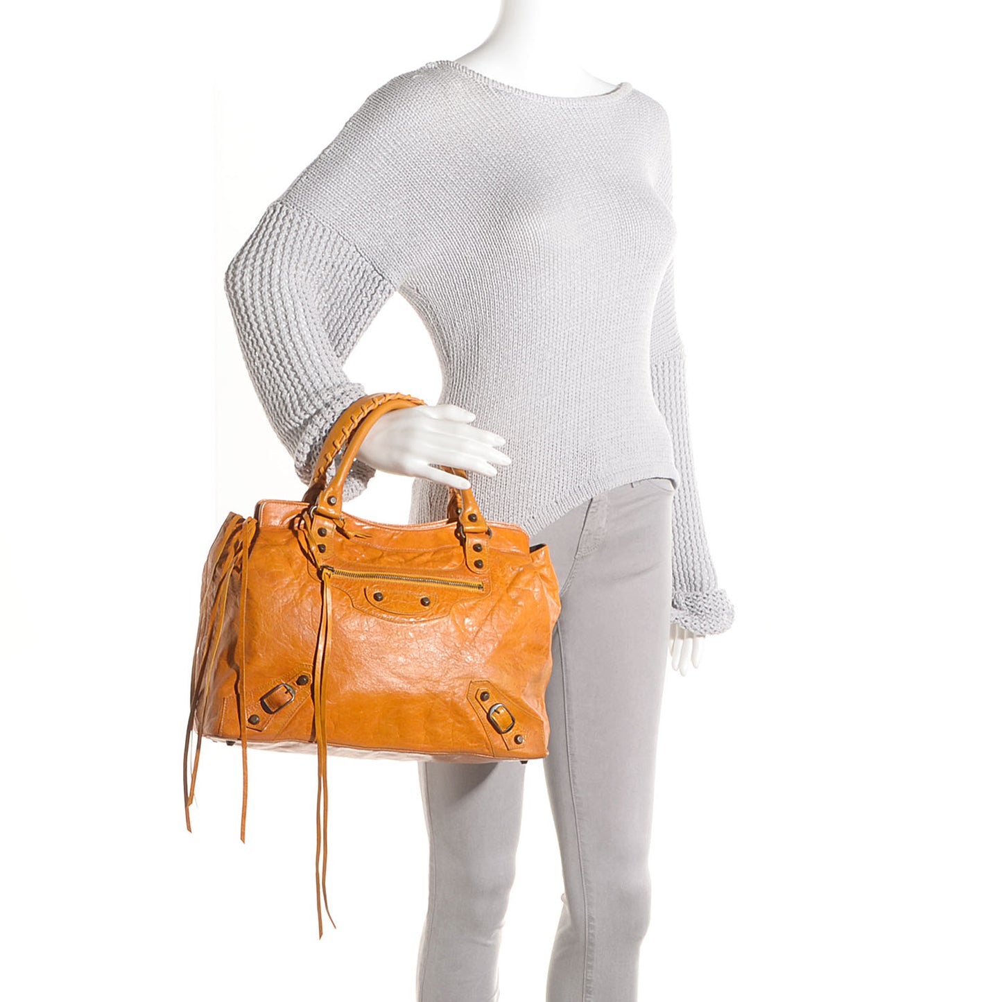 Chevre Classic Hardware Step Bag Marigold