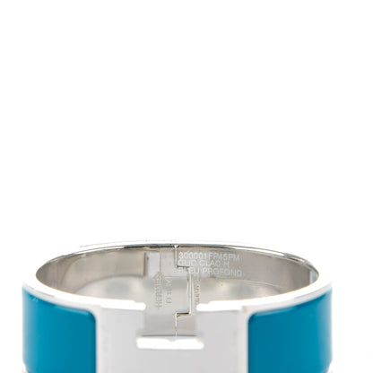 Hermes Enamel Wide Clic Clac H Bracelet PM Bleu Profond 3 of 4