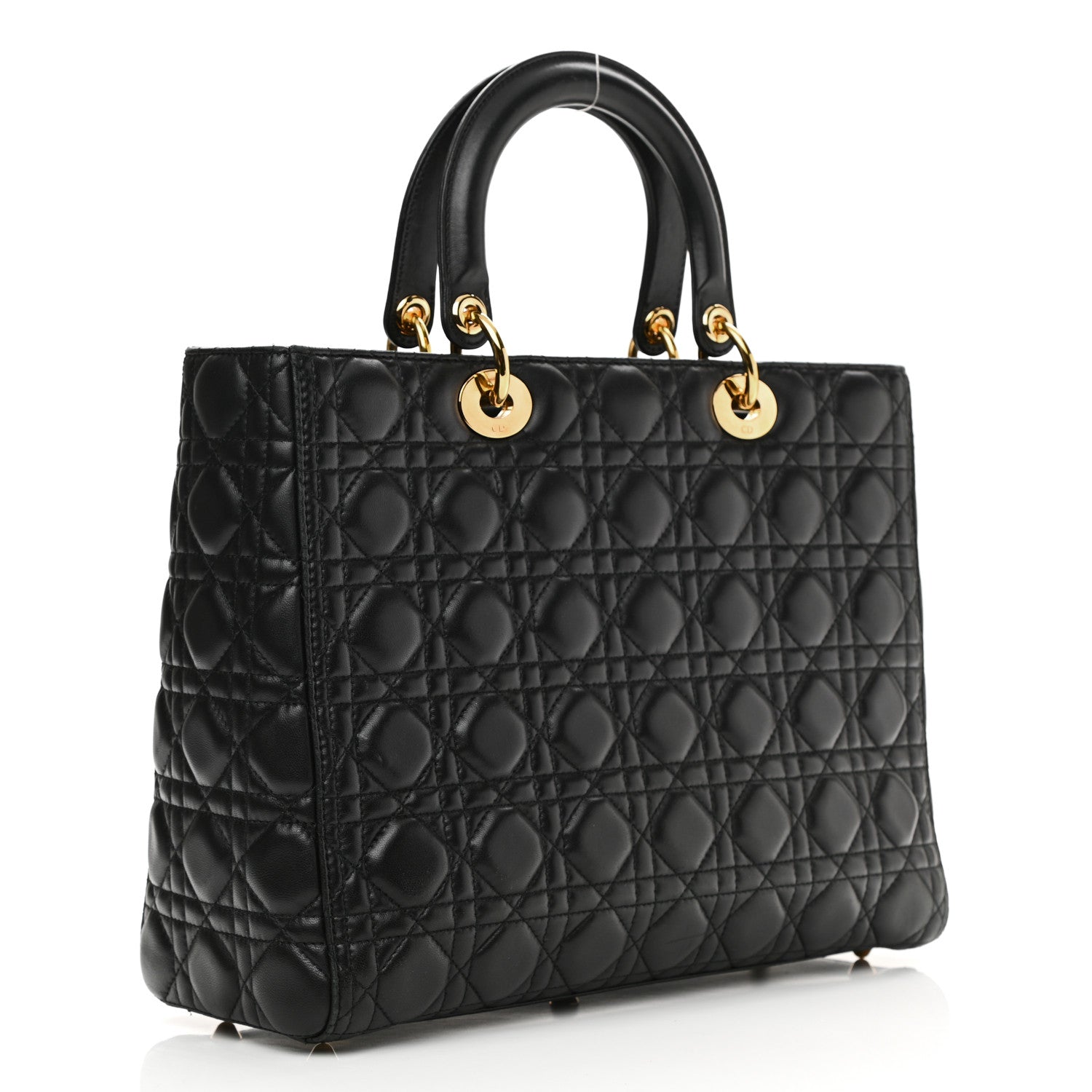 Christian Dior Lambskin Cannage Large Lady Dior Black 4 of 21