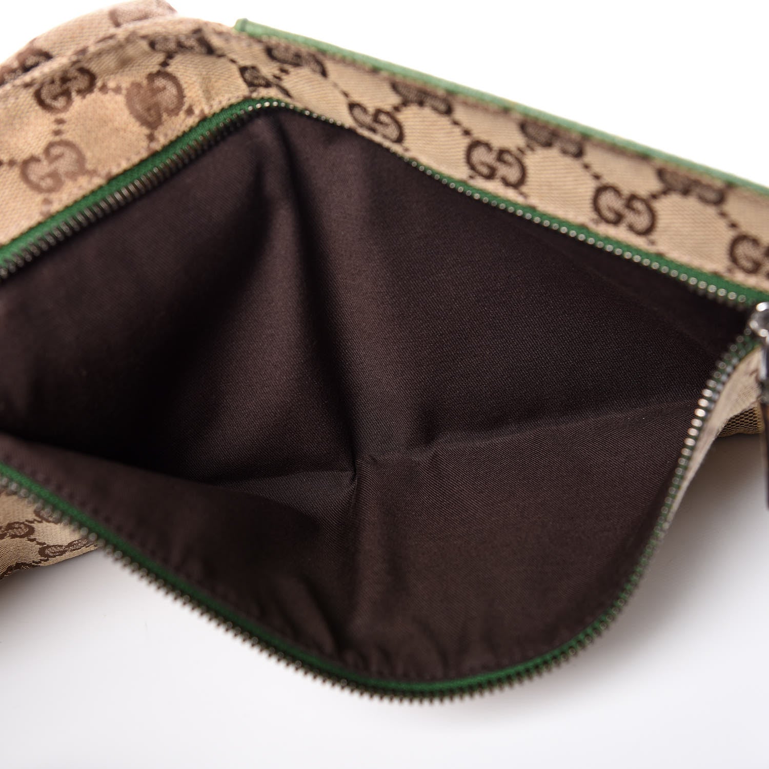Gucci GG Monogram Web Double Pocket Belt Bag Green 8 of 12