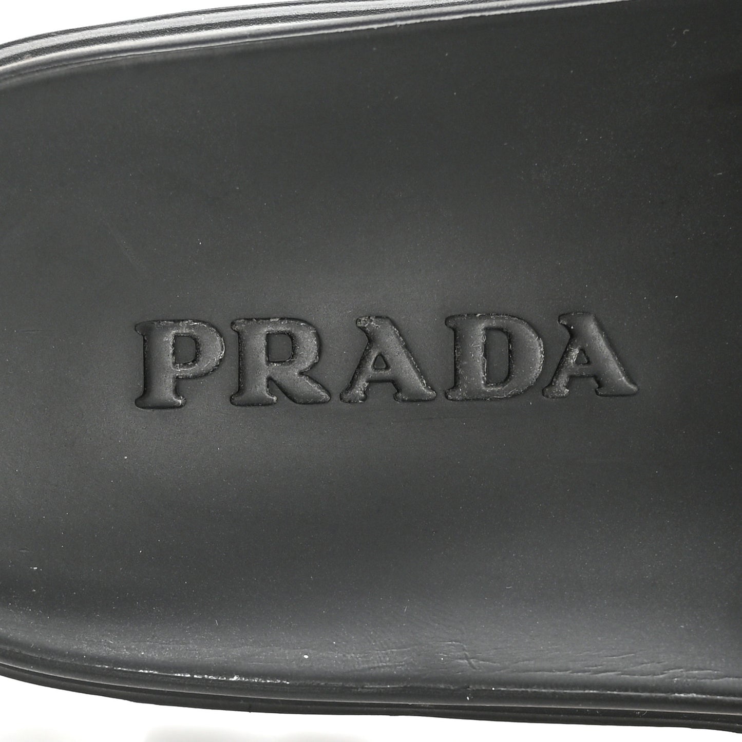 Rubber Triangle Logo Slide Sandals 37 Black