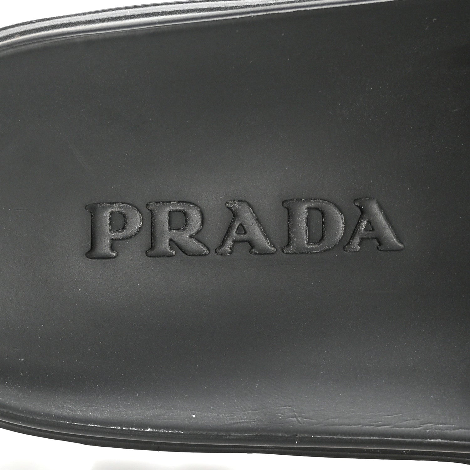 Prada Rubber Triangle Logo Slide Sandals 37 Black 7 of 12