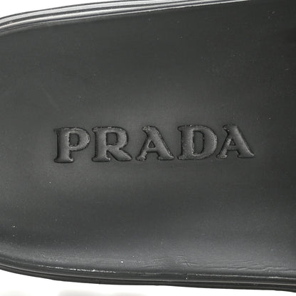 Prada Rubber Triangle Logo Slide Sandals 37 Black 7 of 12