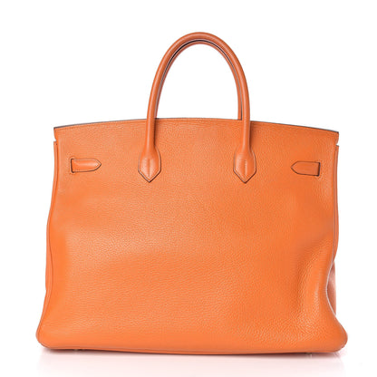 Hermes Taurillon Clemence Birkin 40 Orange 4 of 33
