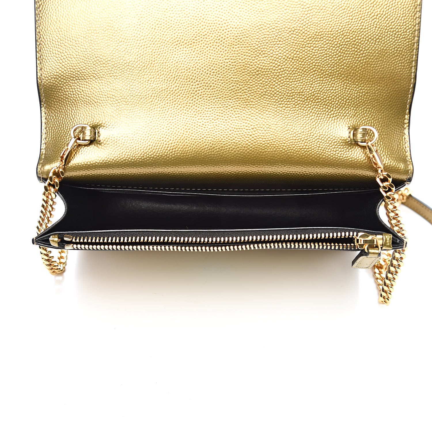 Saint Laurent Grain De Poudre Kate Monogram Tassel Chain Wallet Brome 5 of 11