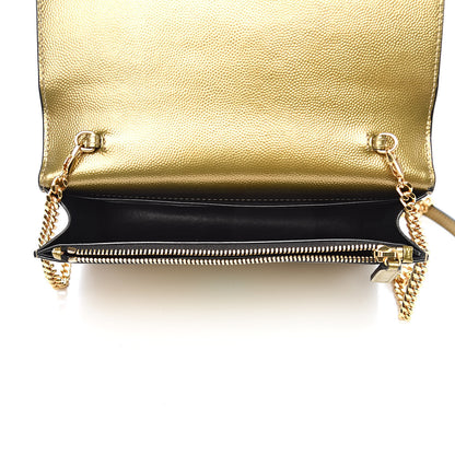 Saint Laurent Grain De Poudre Kate Monogram Tassel Chain Wallet Brome 5 of 11