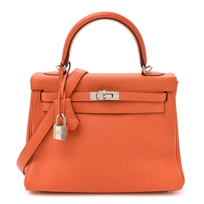 Hermes Togo Kelly Retourne 25 Orange 1 of 13