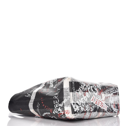 Burberry Coated Canvas Mega Check Sketchbook Medium Reversible Doodle Tote Black 5 of 6